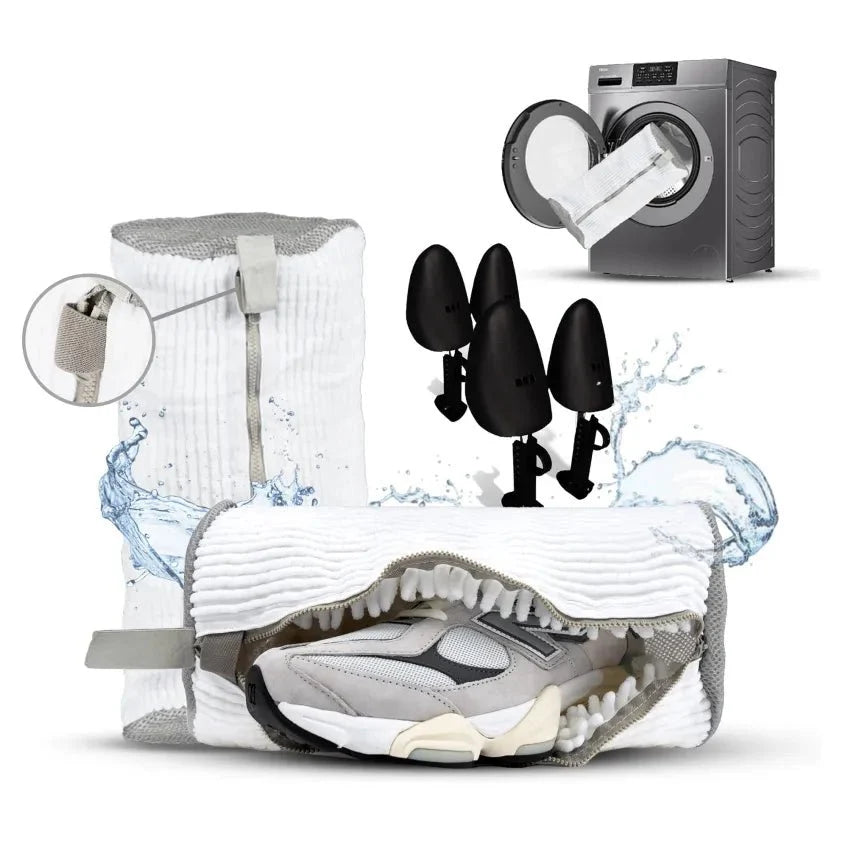 Sac de lavage pour chaussures avec embauchoirs (lot de 2)