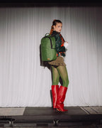 Sac à dos en nylon vert estampé Shark Central
