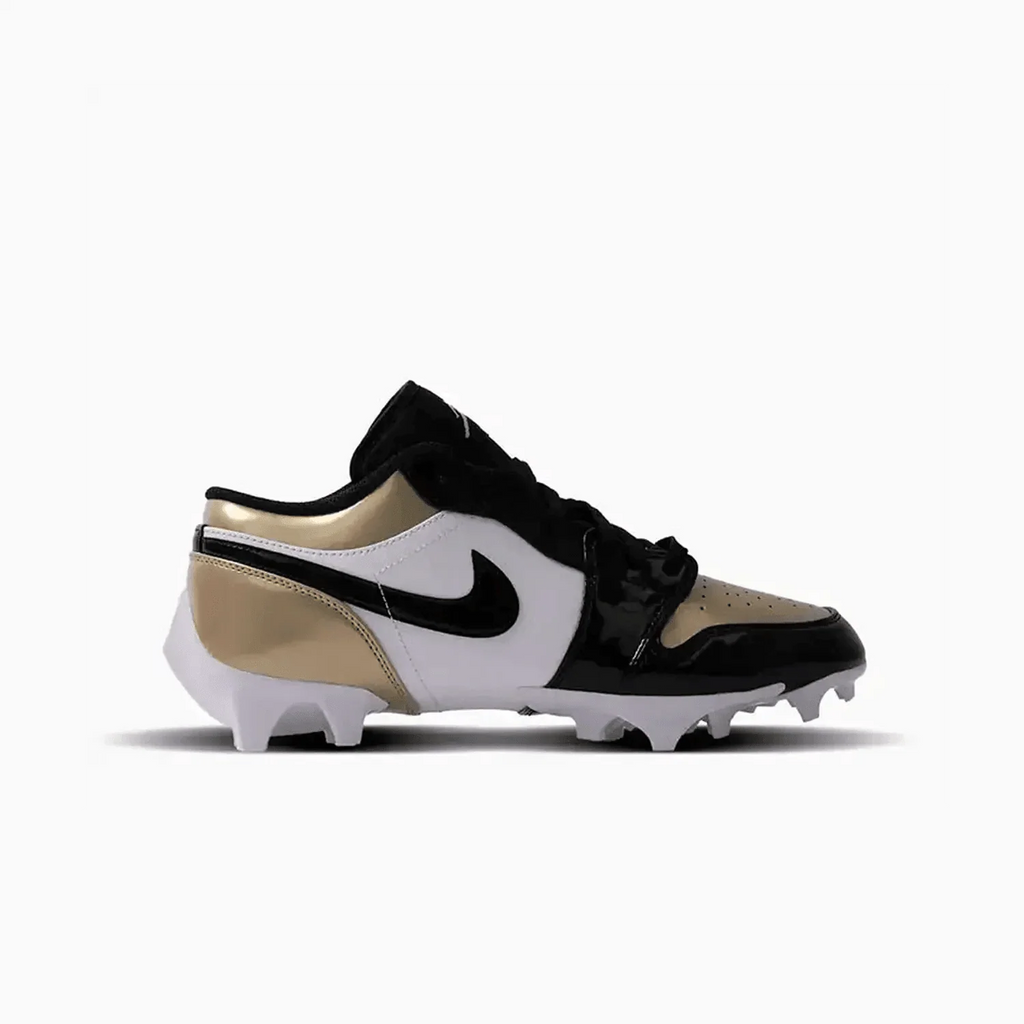 Chaussure de football Jordan 1 Low TD pour homme « Metallic Gold Black »