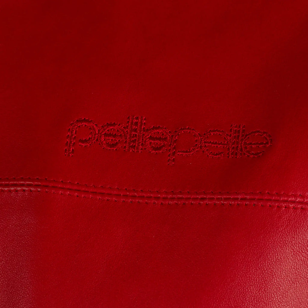 Chaqueta de cuero blusón básica para hombre