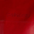 Chaqueta de cuero blusón básica para hombre