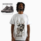 T-shirt à manches courtes avec motif tête de mort As de pique pour homme