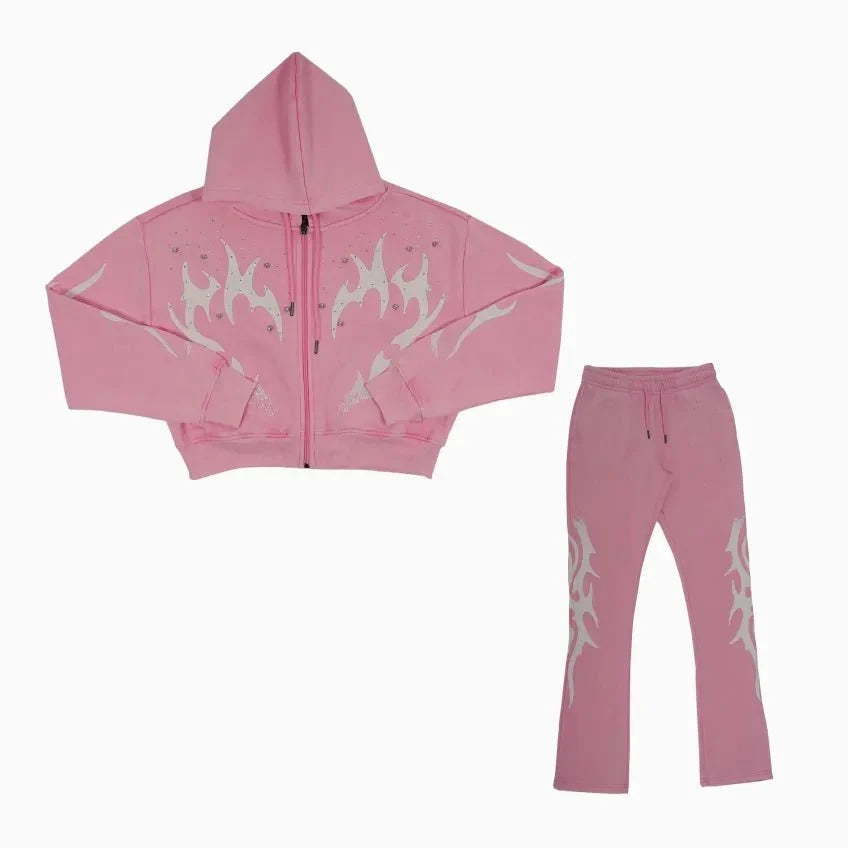 Conjunto de strass mineral para mujer