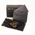 Billetera CC de cuero con monograma para hombre