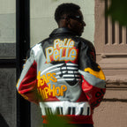 Blouson en cuir 50 ans de hip-hop pour homme