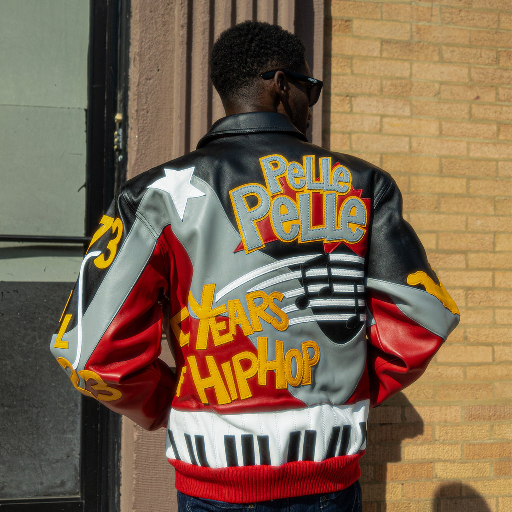 Blouson en cuir 50 ans de hip-hop pour homme