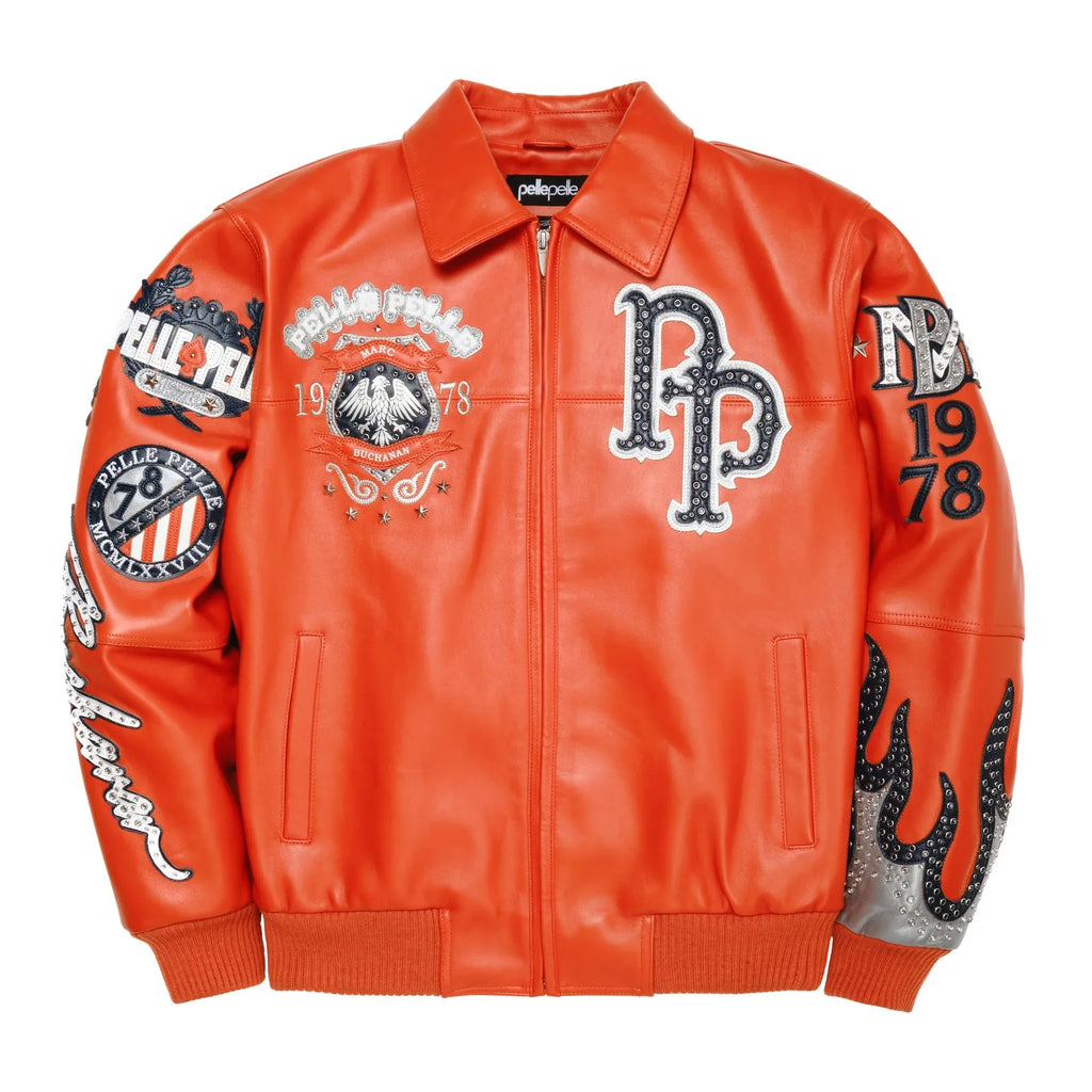 Chaqueta de cuero para hombre World Famous Pelle
