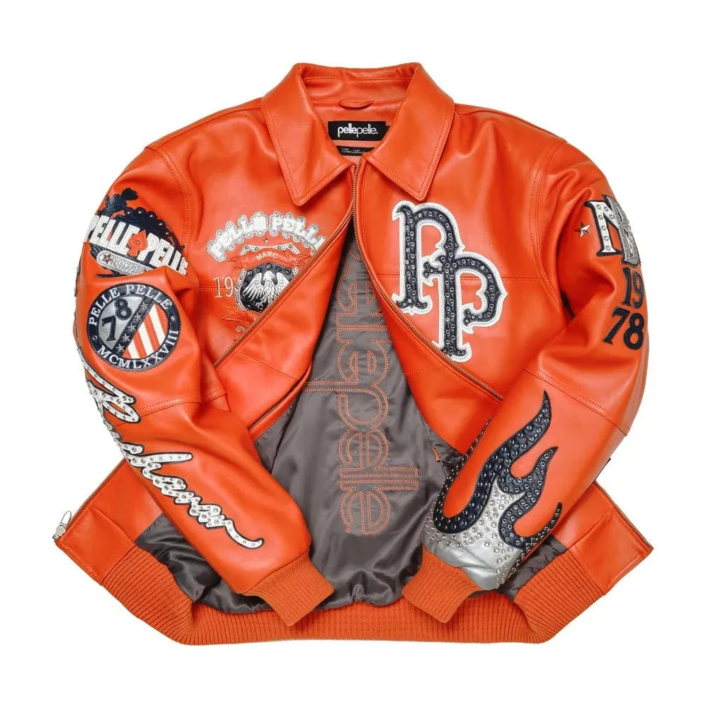 Chaqueta de cuero para hombre World Famous Pelle