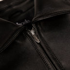 Blouson homme en cuir grainé et côtelé