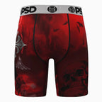 Bóxer plateado de hombre con ala roja de largo estándar