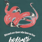 Camiseta de cuello redondo Brave Snake para hombre