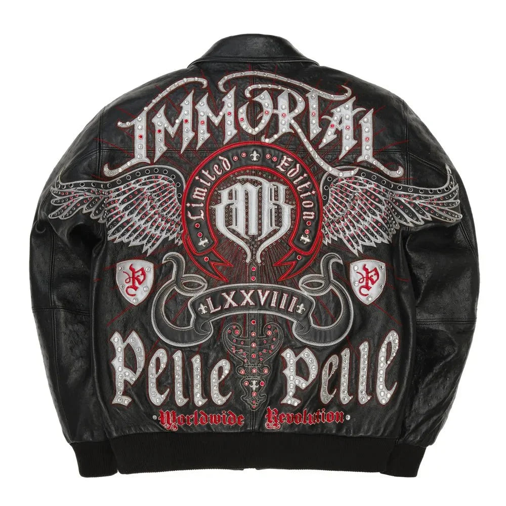 Chaqueta de cuero inmortal para hombre