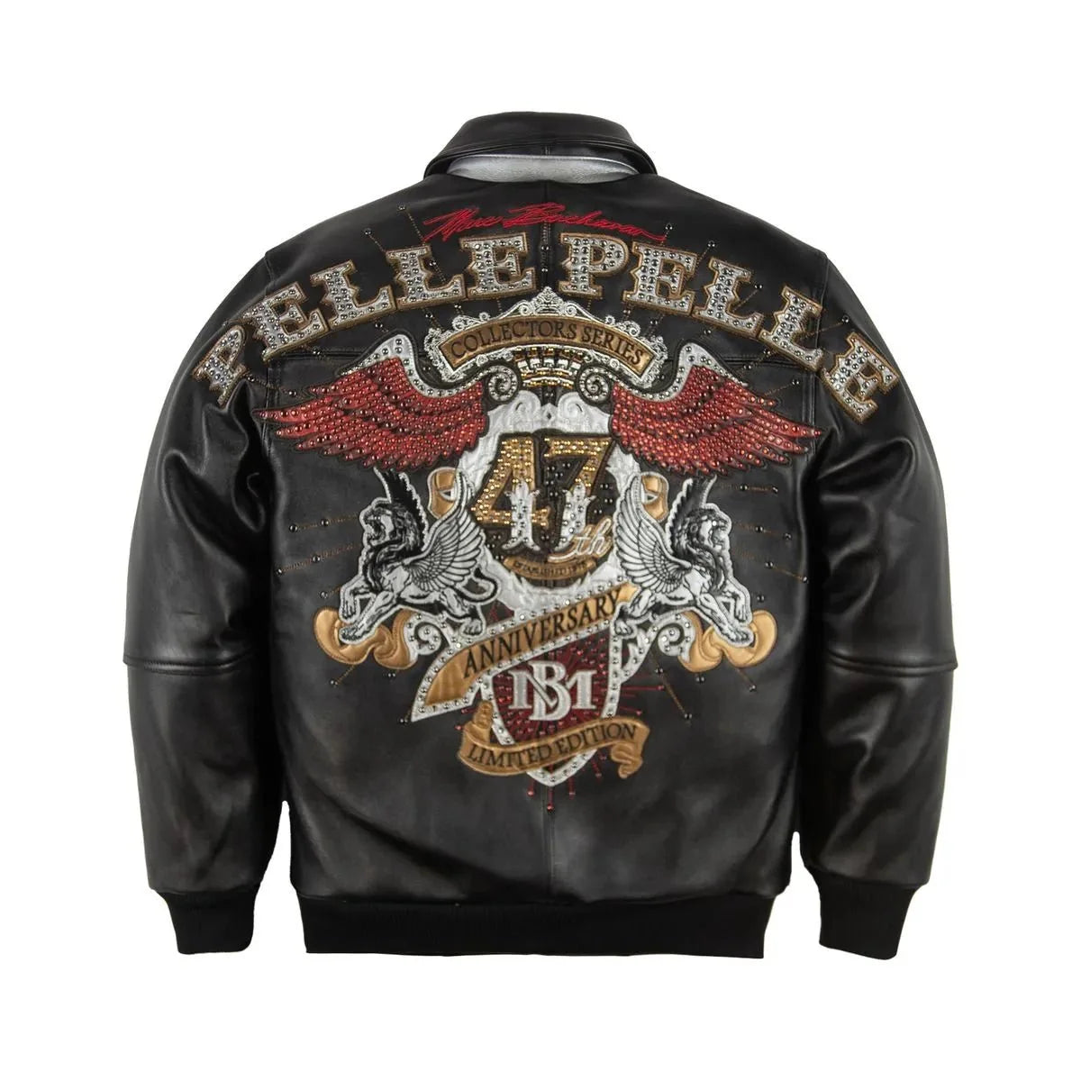 Chaqueta de cuero para hombre de la 47.ª serie Collectors