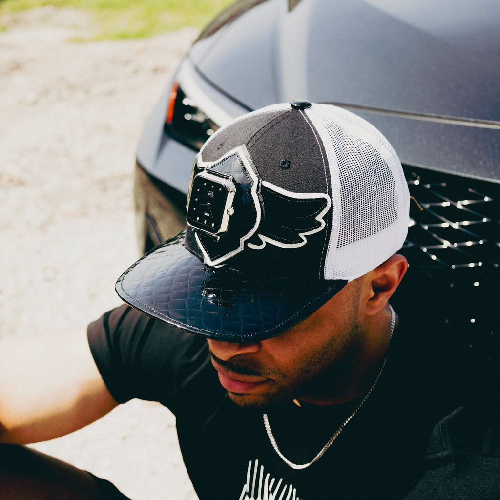 Casquette de camionneur Breyer's Buck 50 en laine avec visière en cuir