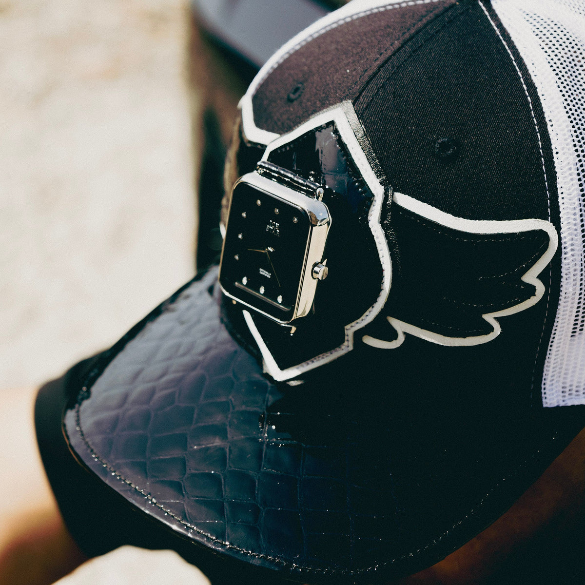 Casquette de camionneur Breyer's Buck 50 en laine avec visière en cuir