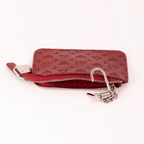 Porte-clés portefeuille en cuir monogrammé pour homme