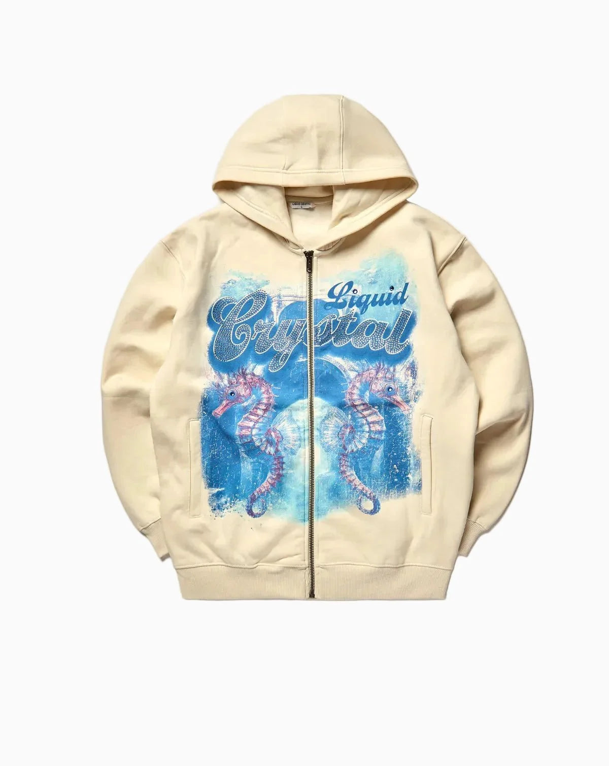 Sweat à capuche Homme Motif hippocampe en strass