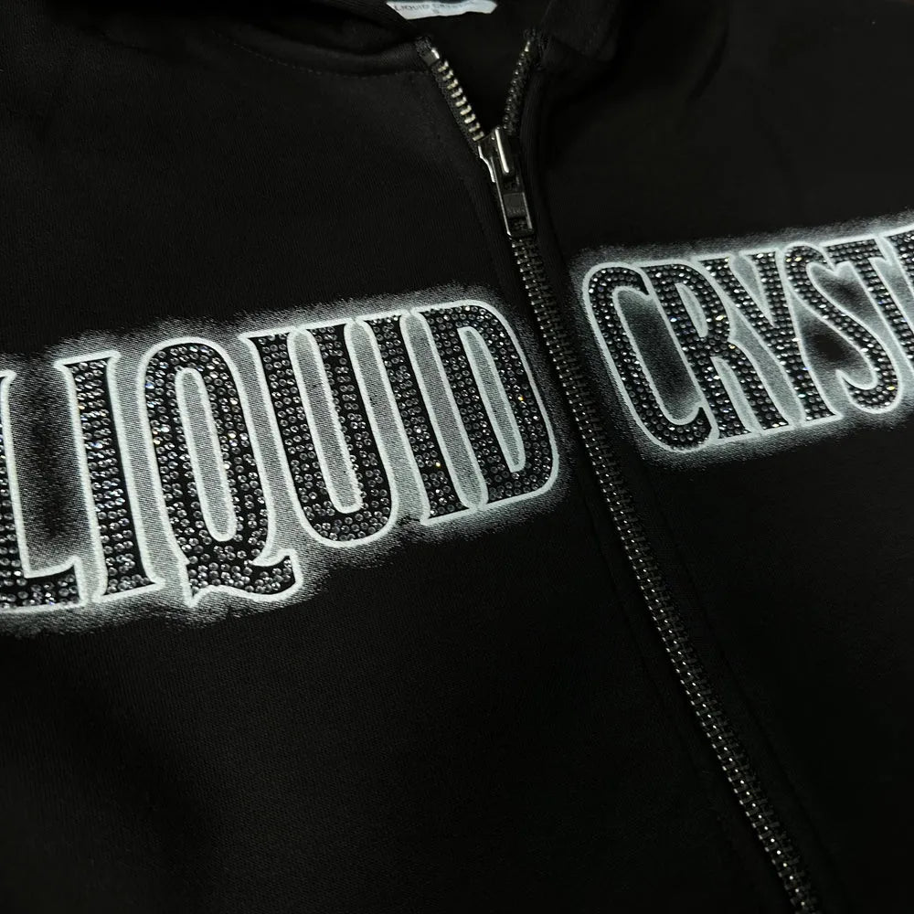 Sweat à capuche strass liquide homme