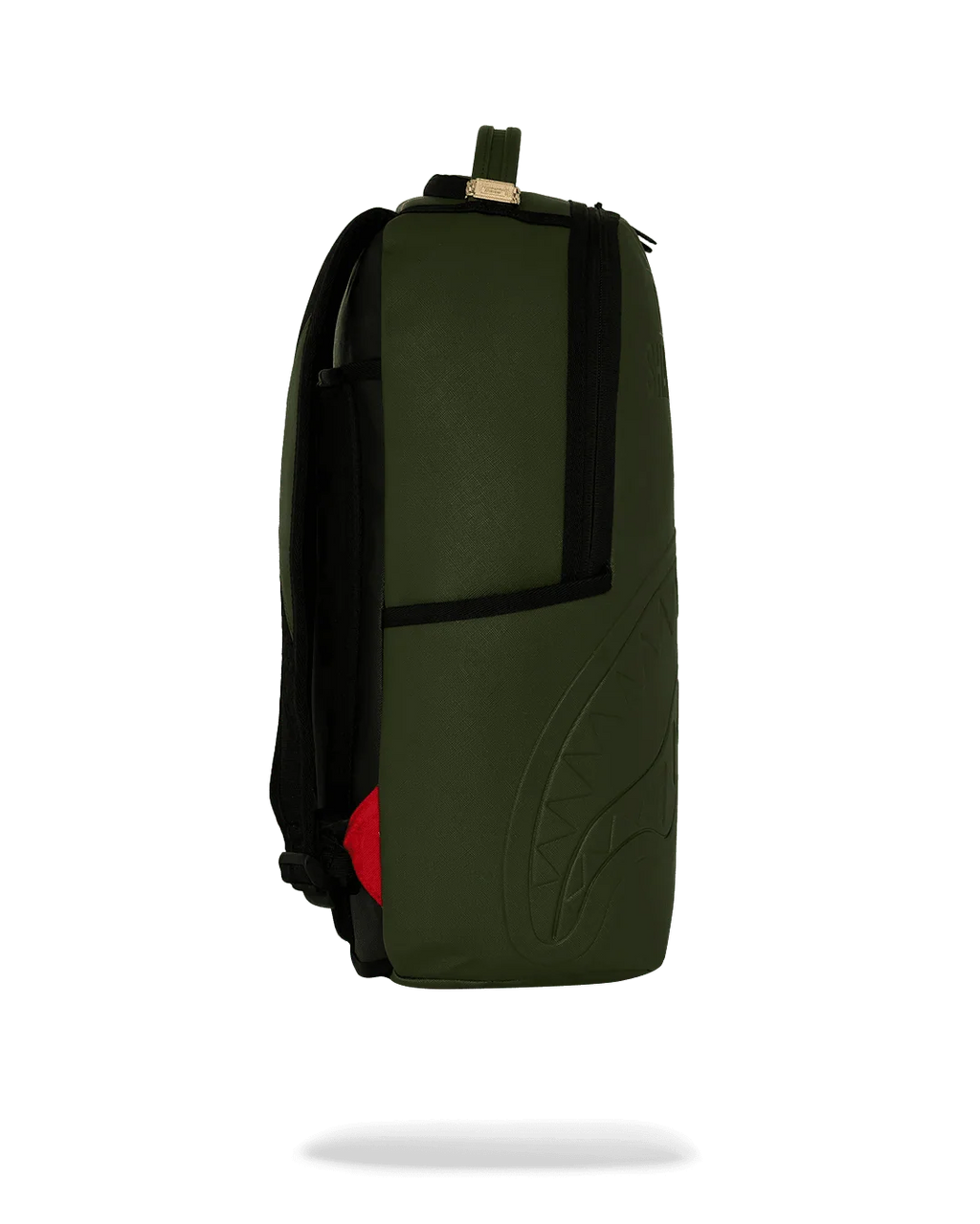 Sac à dos en nylon vert estampé Shark Central