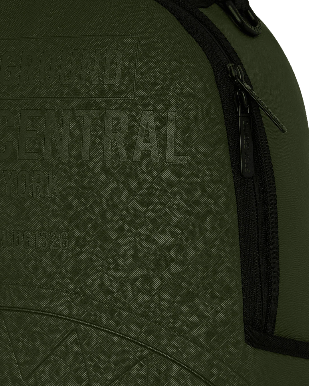 Sac à dos en nylon vert estampé Shark Central