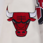 Chaqueta universitaria de cuero de los Chicago Bulls de la NBA para hombre
