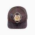 Casquette de camionneur en laine Breyer's Buck 50 avec visière en cuir