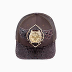 Casquette de camionneur en laine Breyer's Buck 50 avec visière en cuir