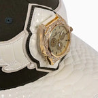 Gorra de camionero de lana Buck 50 con visera de cuero de Breyer