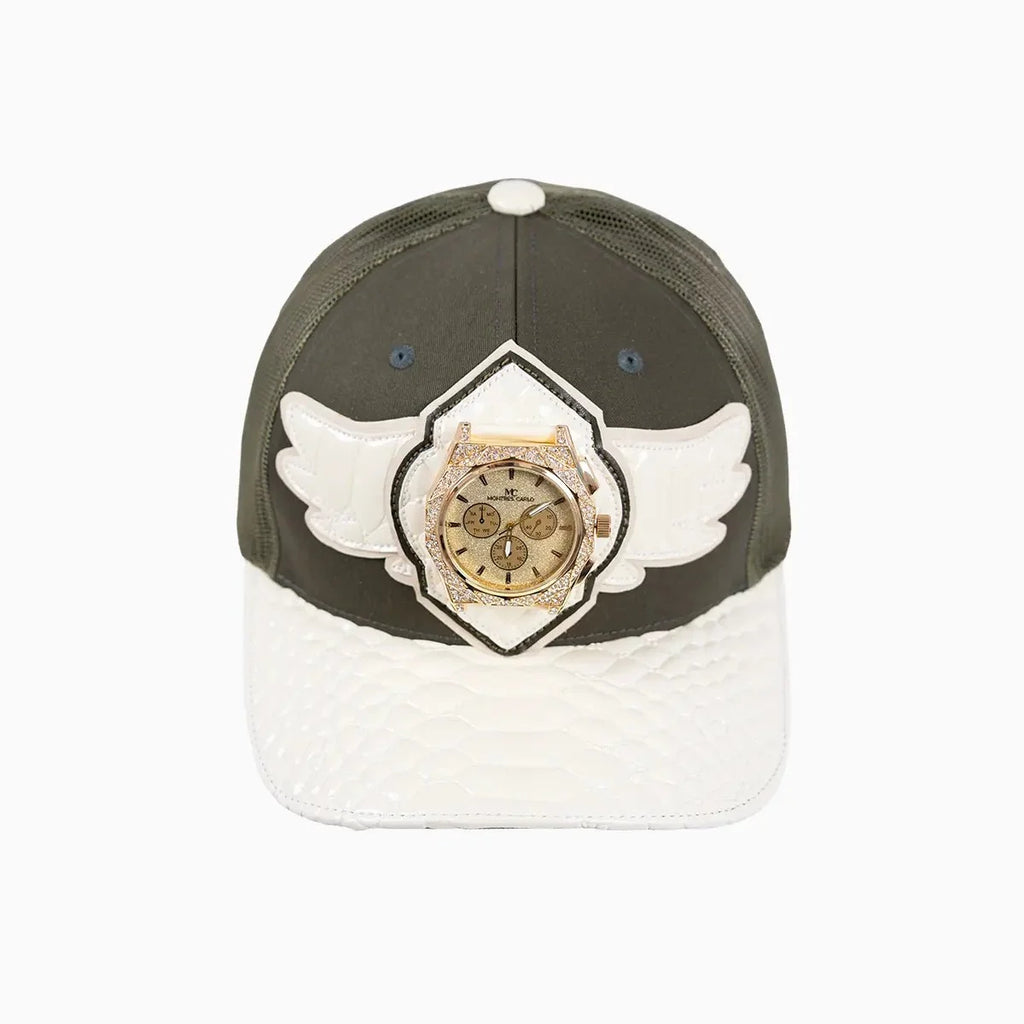 Gorra de camionero de lana Buck 50 con visera de cuero de Breyer
