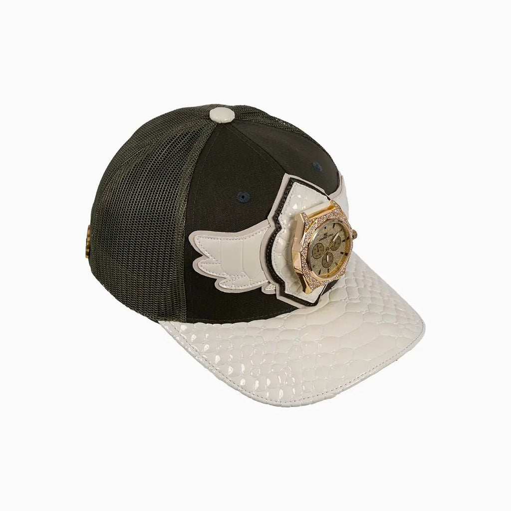Gorra de camionero de lana Buck 50 con visera de cuero de Breyer