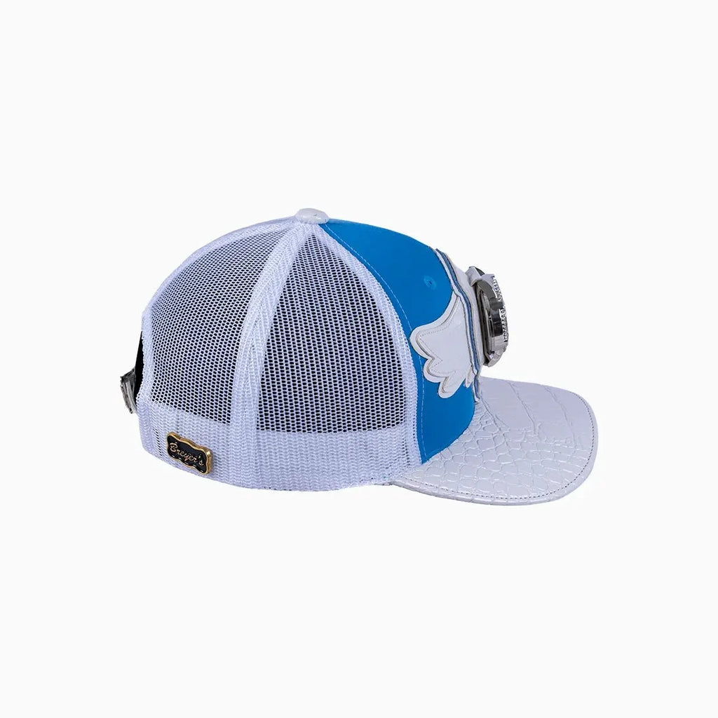 Gorra de camionero Breyer's Buck 50 de lana con visera de cuero