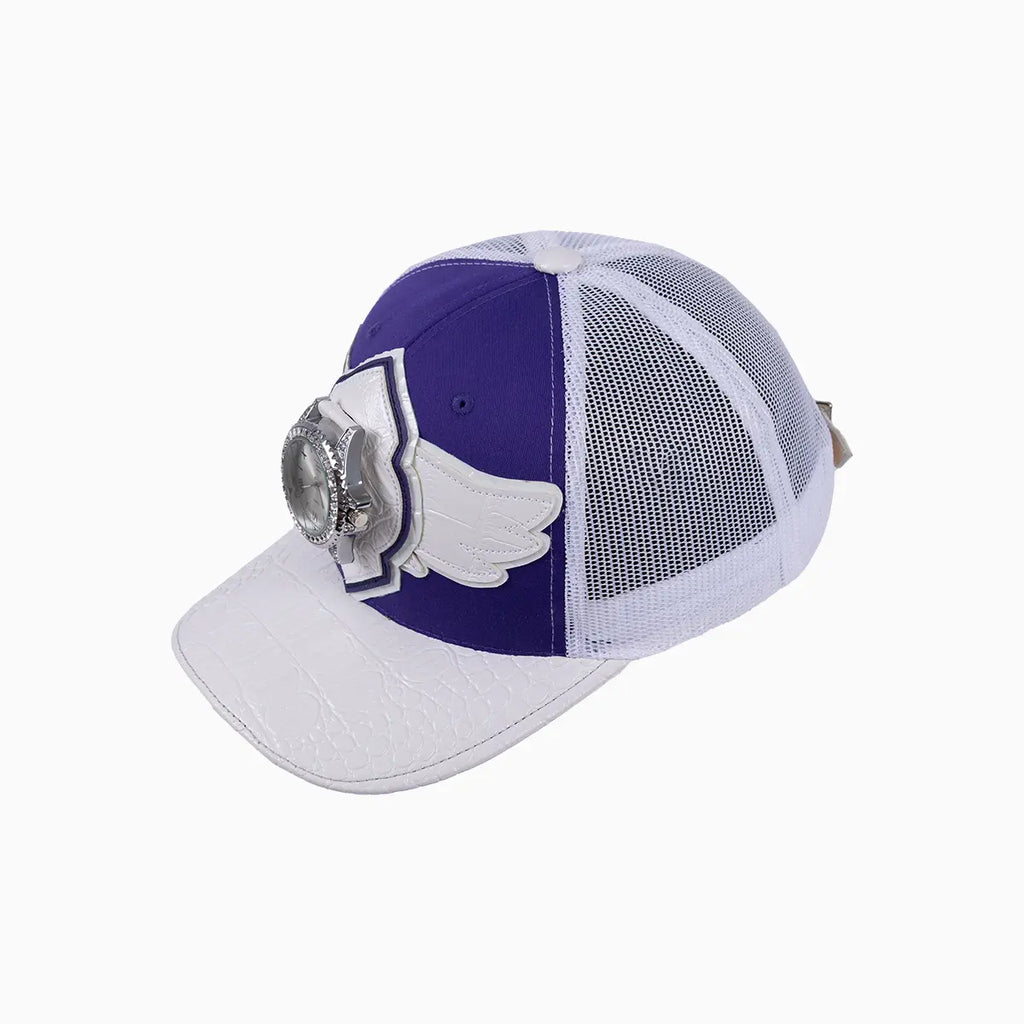 Gorra de camionero Breyer's Buck 50 de lana con visera de cuero
