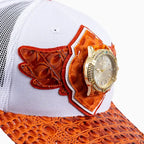 Casquette de camionneur Breyer's Buck 50 en laine avec visière en cuir