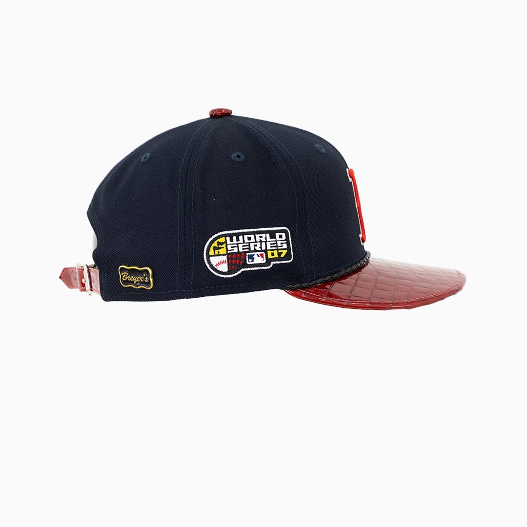 Gorra MLB de los Boston Red Sox modelo "Buck 50" de Breyer con visera de cuero