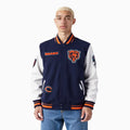 Veste universitaire en laine côtelée Stitch des Chicago Bears pour homme