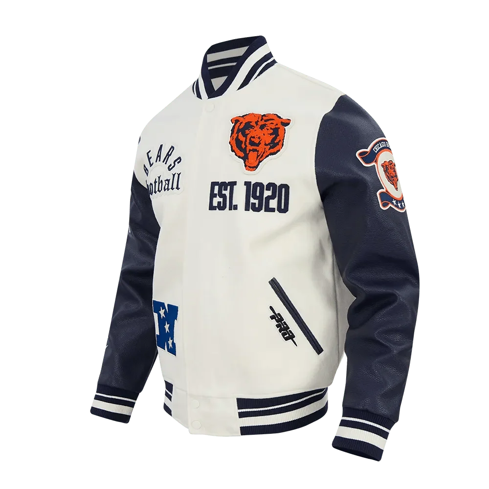 Men's Chicago Bears Original Rib Wool Varsity Jacket