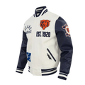 Men's Chicago Bears Original Rib Wool Varsity Jacket