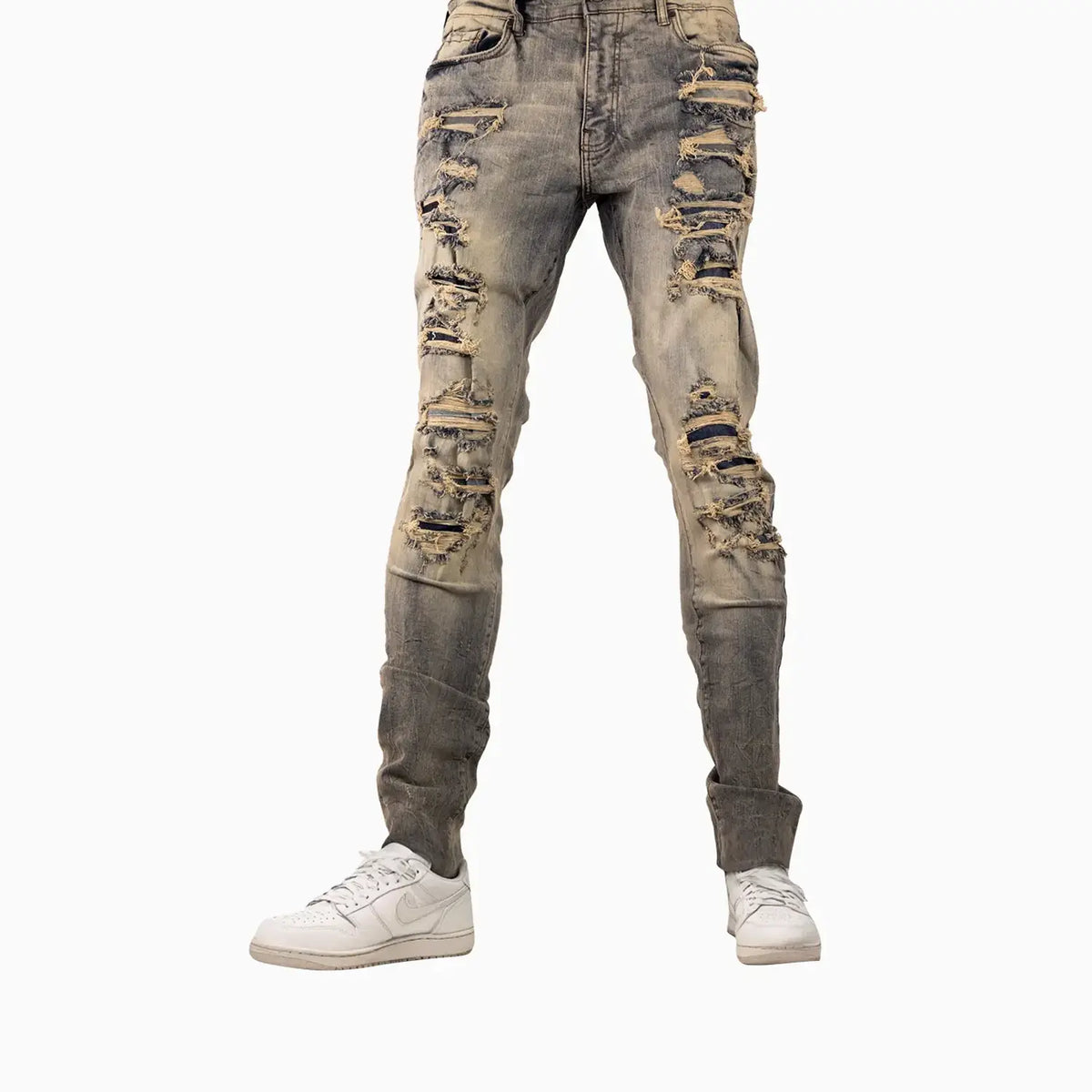 Pantalon en jean Ross Fit homme avec déchirures