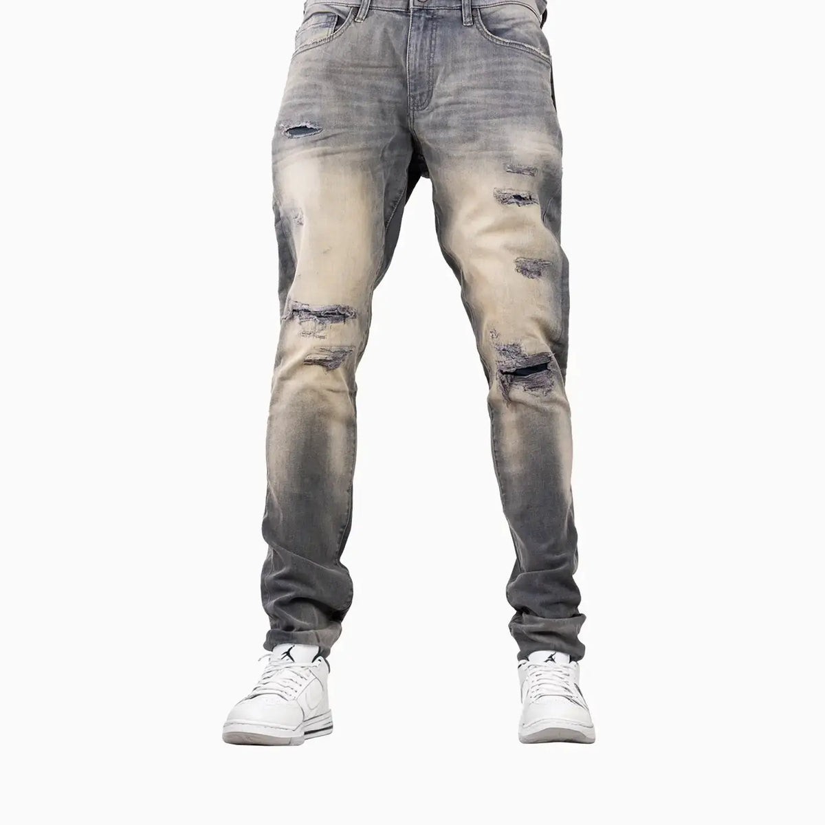 Pantalon en jean pour homme Ross Fit délavé à fort contraste