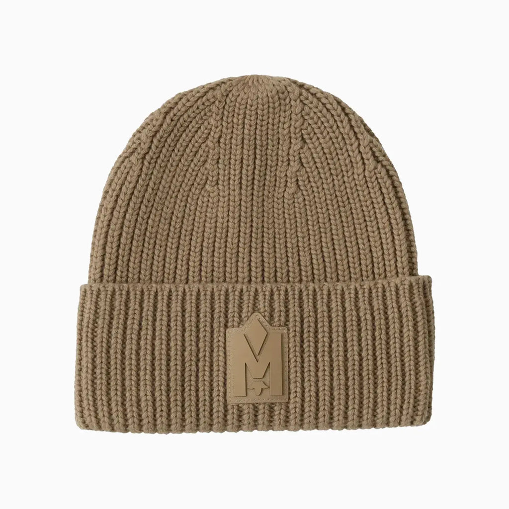 Gorro de punto a mano JUDE-MZ con dobladillo acanalado