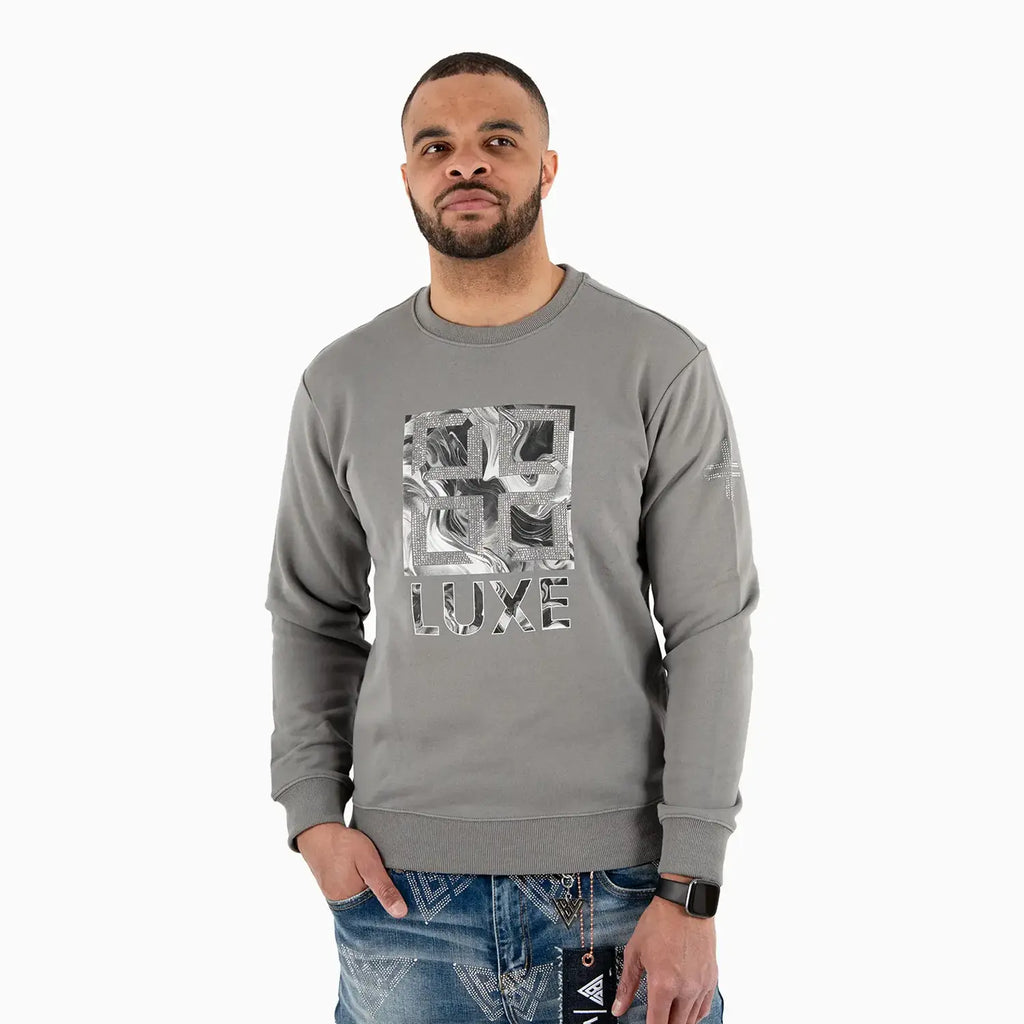 Sweat-shirt imprimé abstrait LUXE pour homme