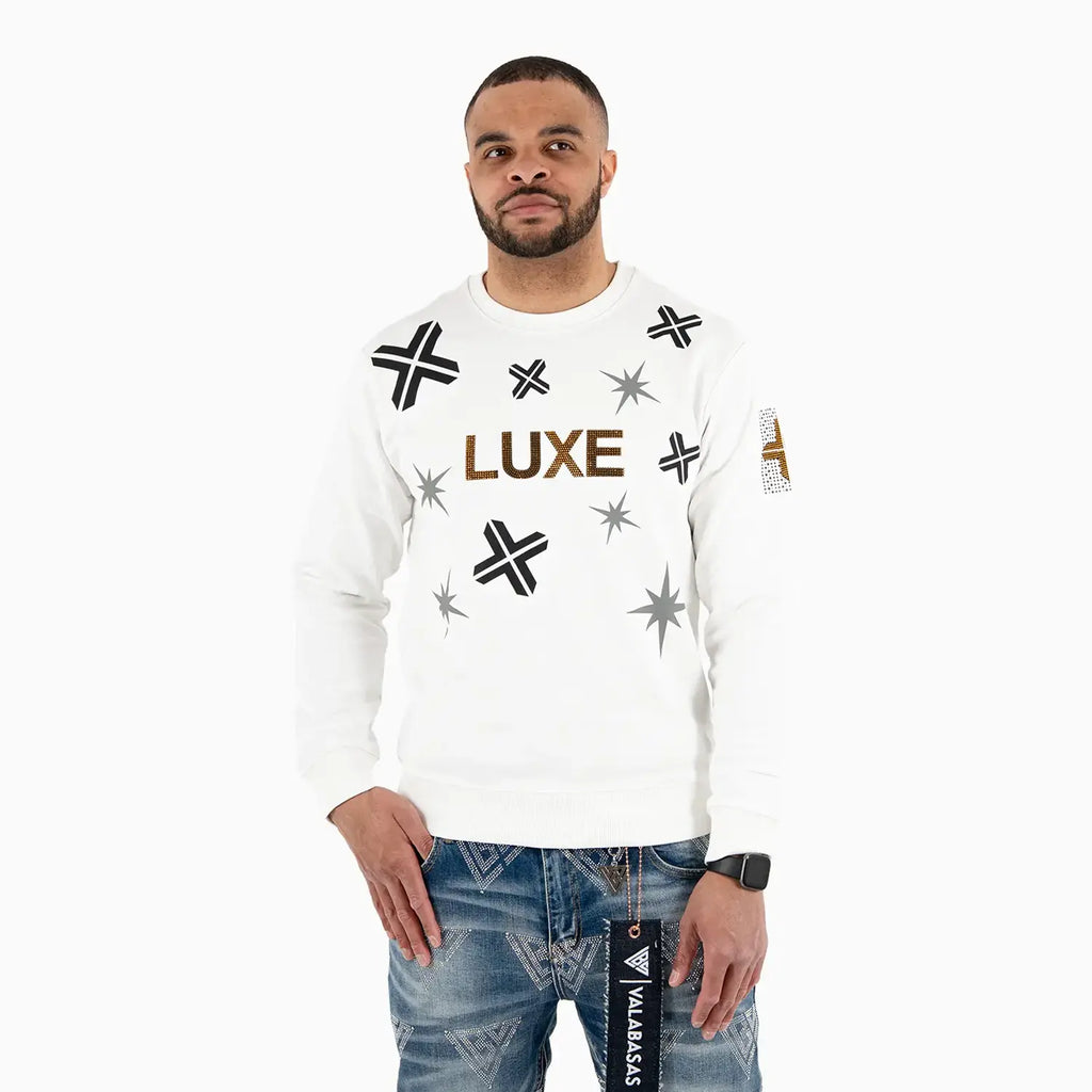 Sudadera de cuello redondo con gráfico LUXE para hombre