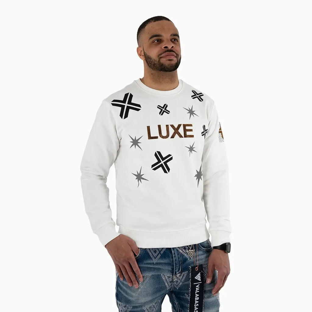 Sudadera de cuello redondo con gráfico LUXE para hombre