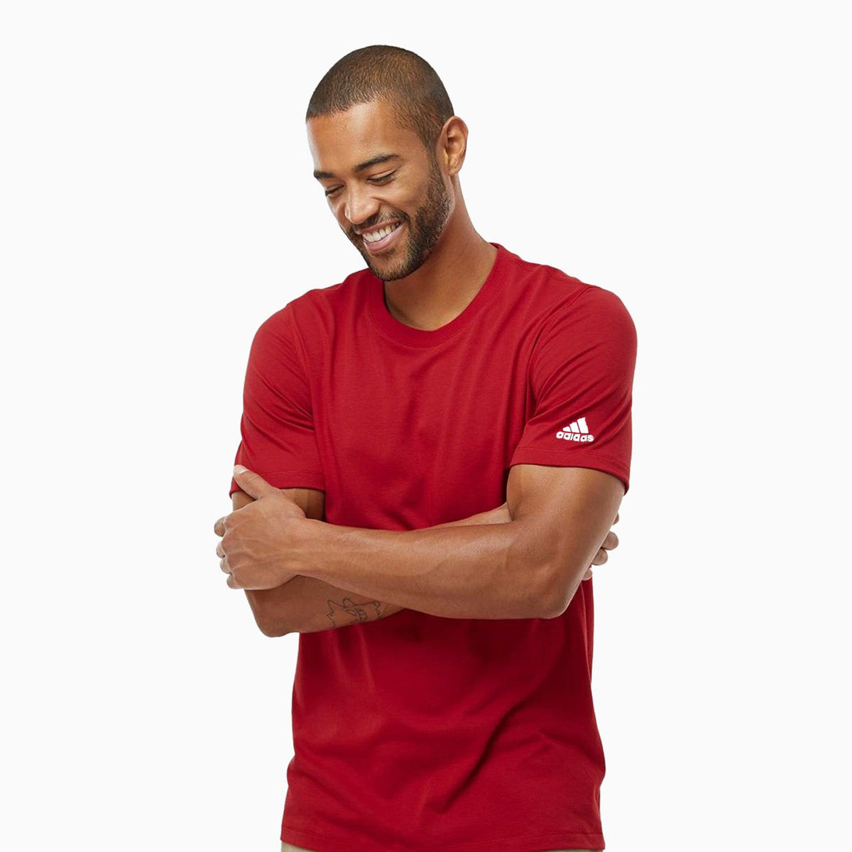 Camiseta Básica de Manga Corta Lisa para Hombre