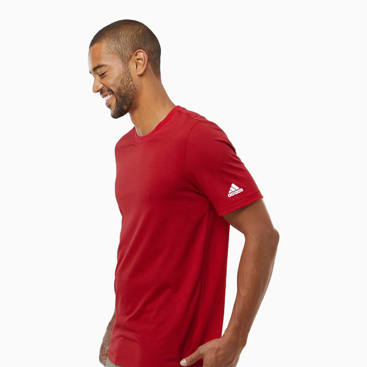 Camiseta Básica de Manga Corta Lisa para Hombre