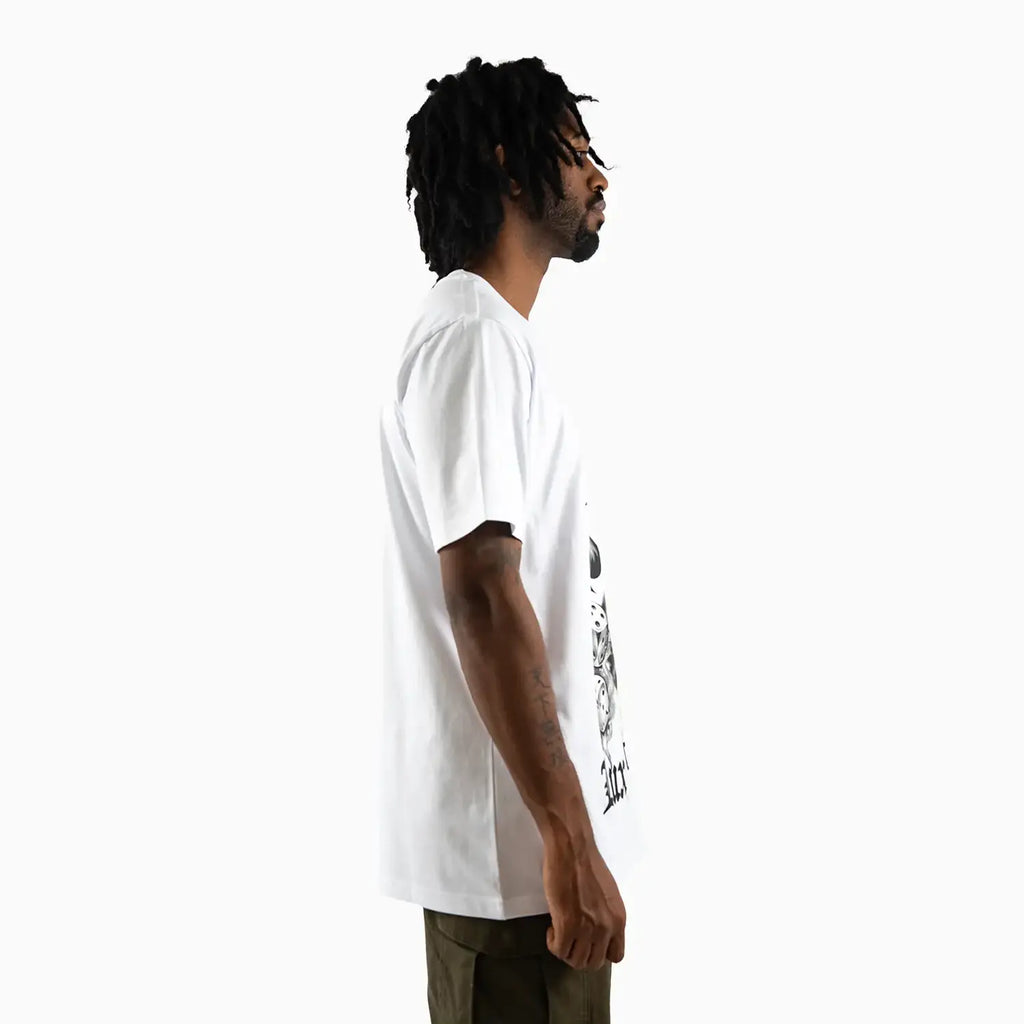 T-shirt à manches courtes et motif tête de mort As de pique pour homme