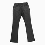 Pantalón vaquero recubierto apilado con pedrería para mujer