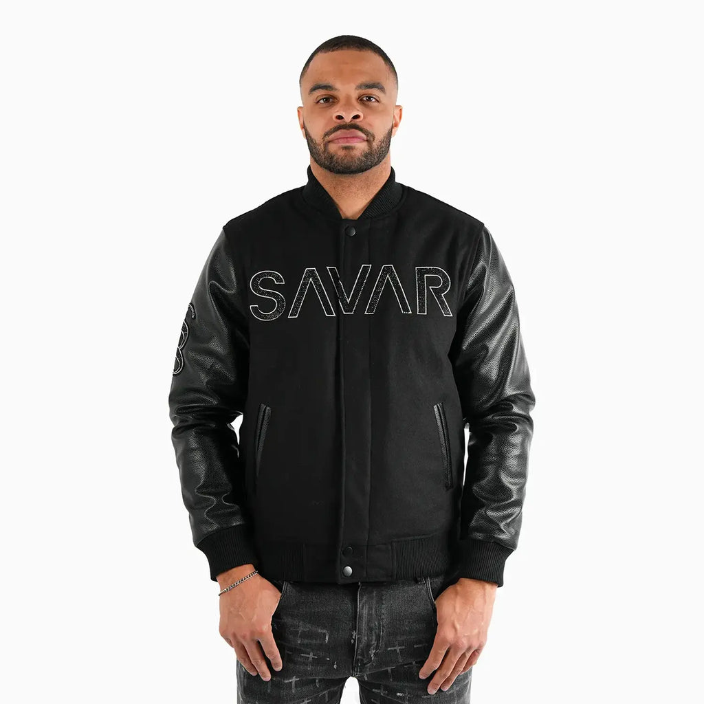 Blouson universitaire en laine Beast pour homme