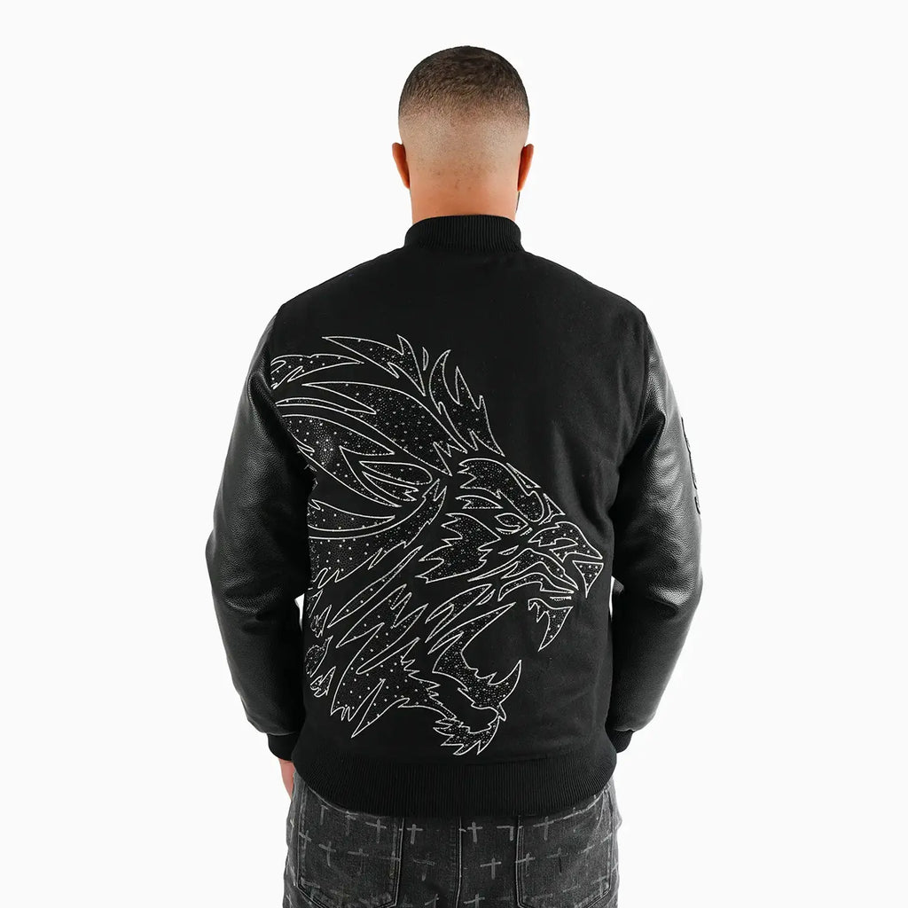 Blouson universitaire en laine Beast pour homme