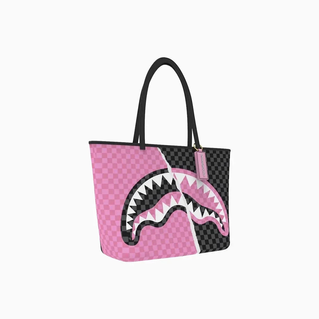Bolso tote "Lágrima" rosa y negra